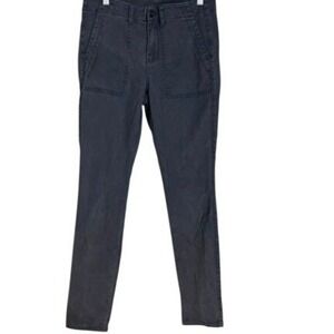 Cabi Womens Pants Size 8 Navy Blue Cargo Style Flat Front